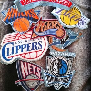 Lot of 8 professional NBA embroidery patches